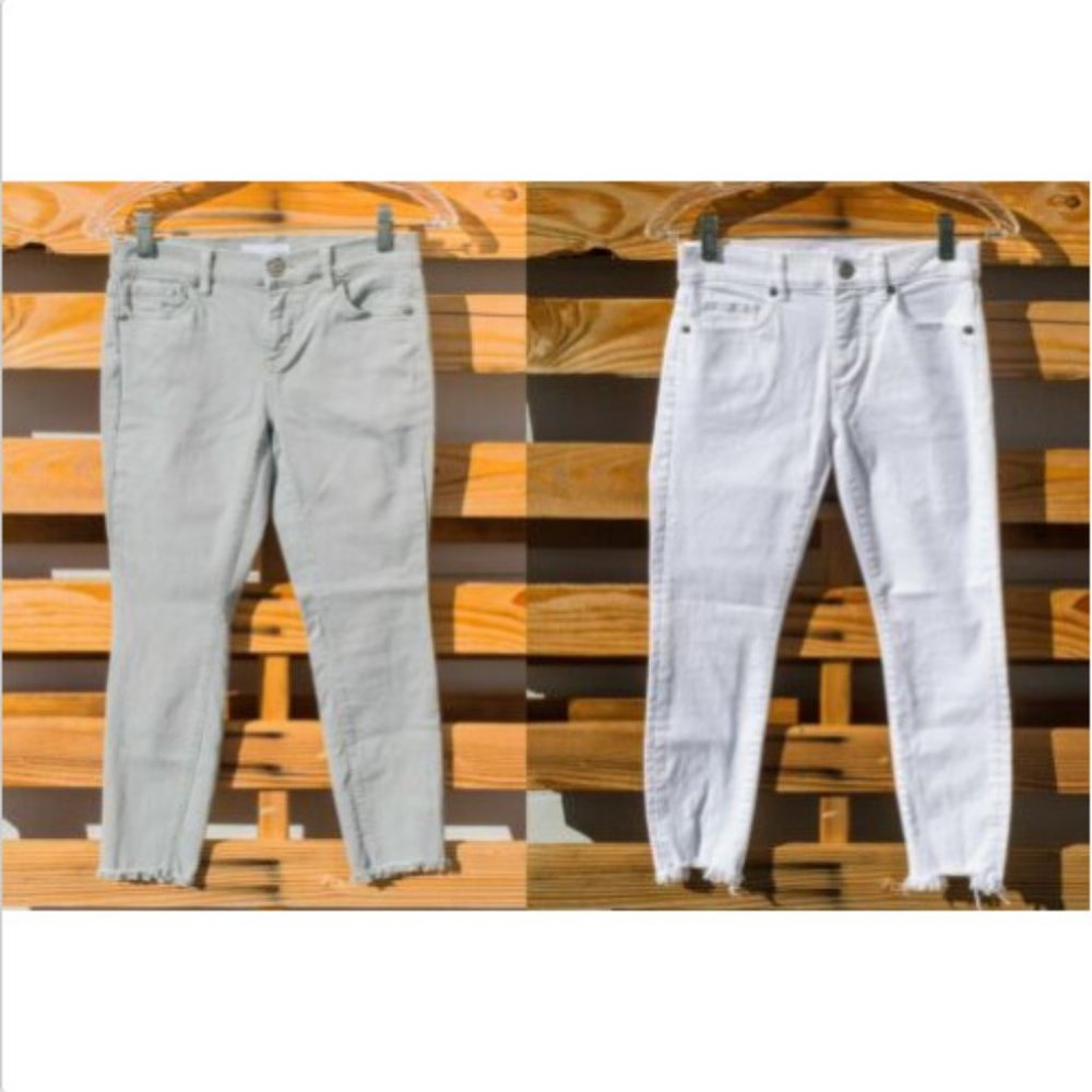 2 LOFT Modern Skinny Crop Denim Pants Jeans